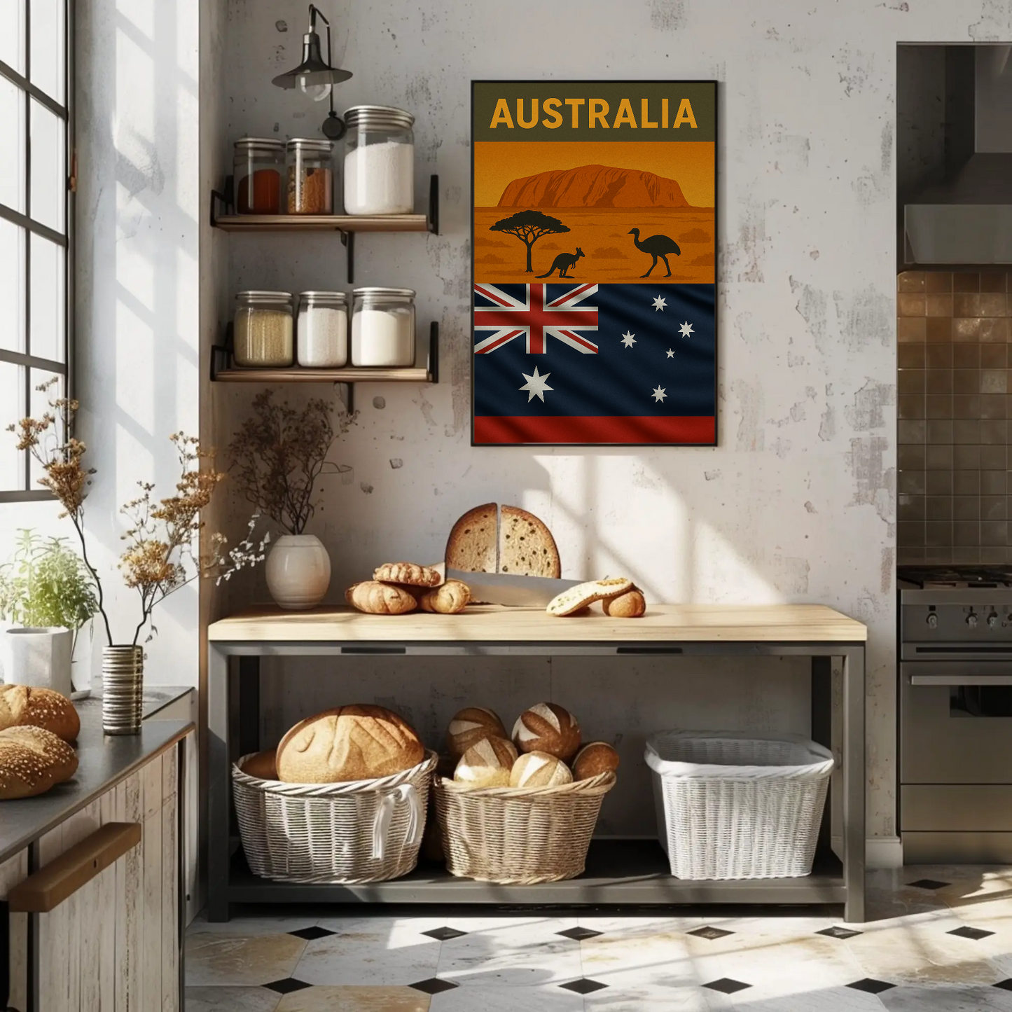Explore Australia's Iconic Wonders: Uluru Travel Poster