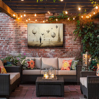 Surrealistic Dreamscape with Abstract Human Figures Artistic Poster