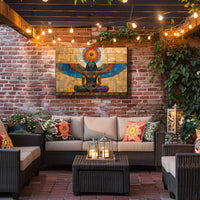 Ancient Egyptian Deity with Symbolic Wings Poster