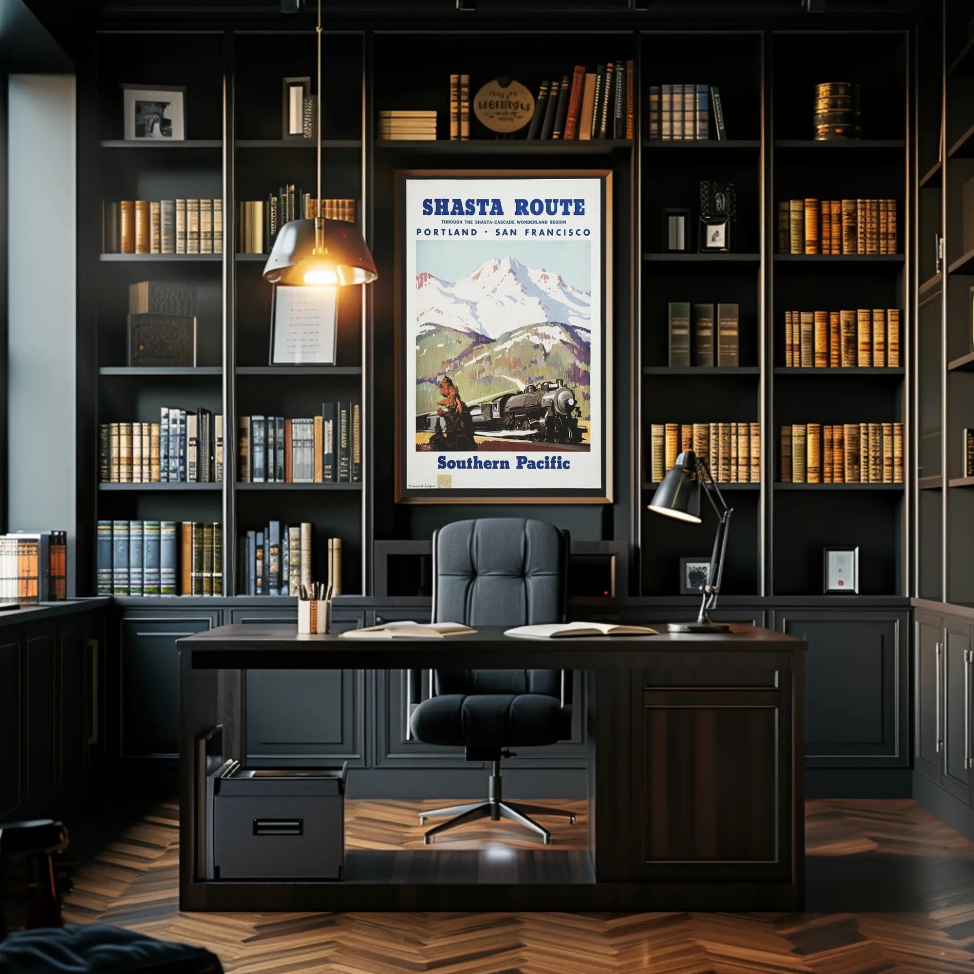 Shasta Route Travel Poster PosterGoat