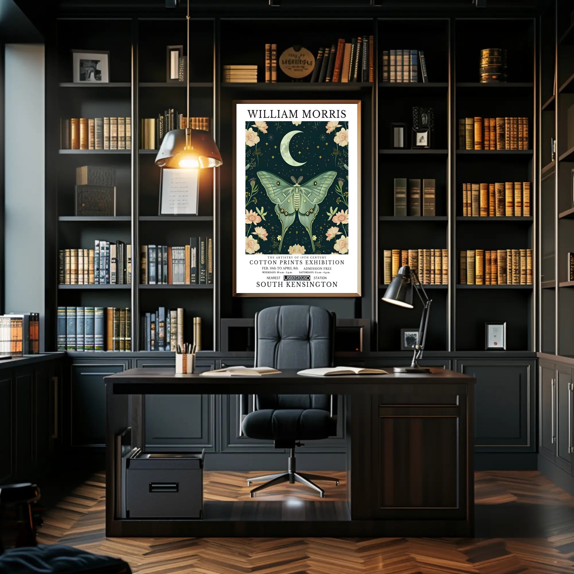 William Morris Cotton Prints Exhibition Poster