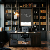 London Marathon Route Map: Bold and Minimalist Sports Poster