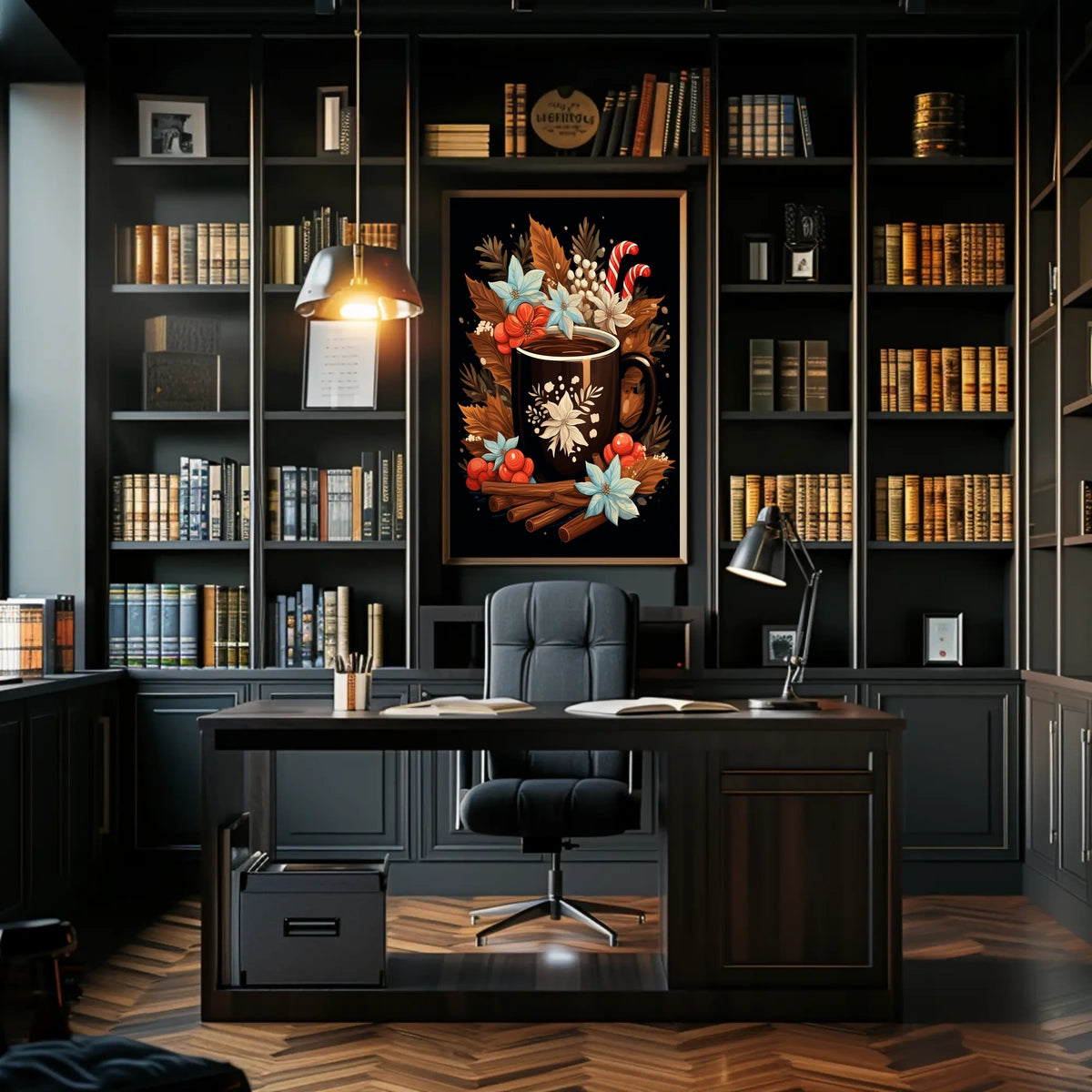 Cozy Holiday Beverage Art Poster - Abstract or Artistic Poster