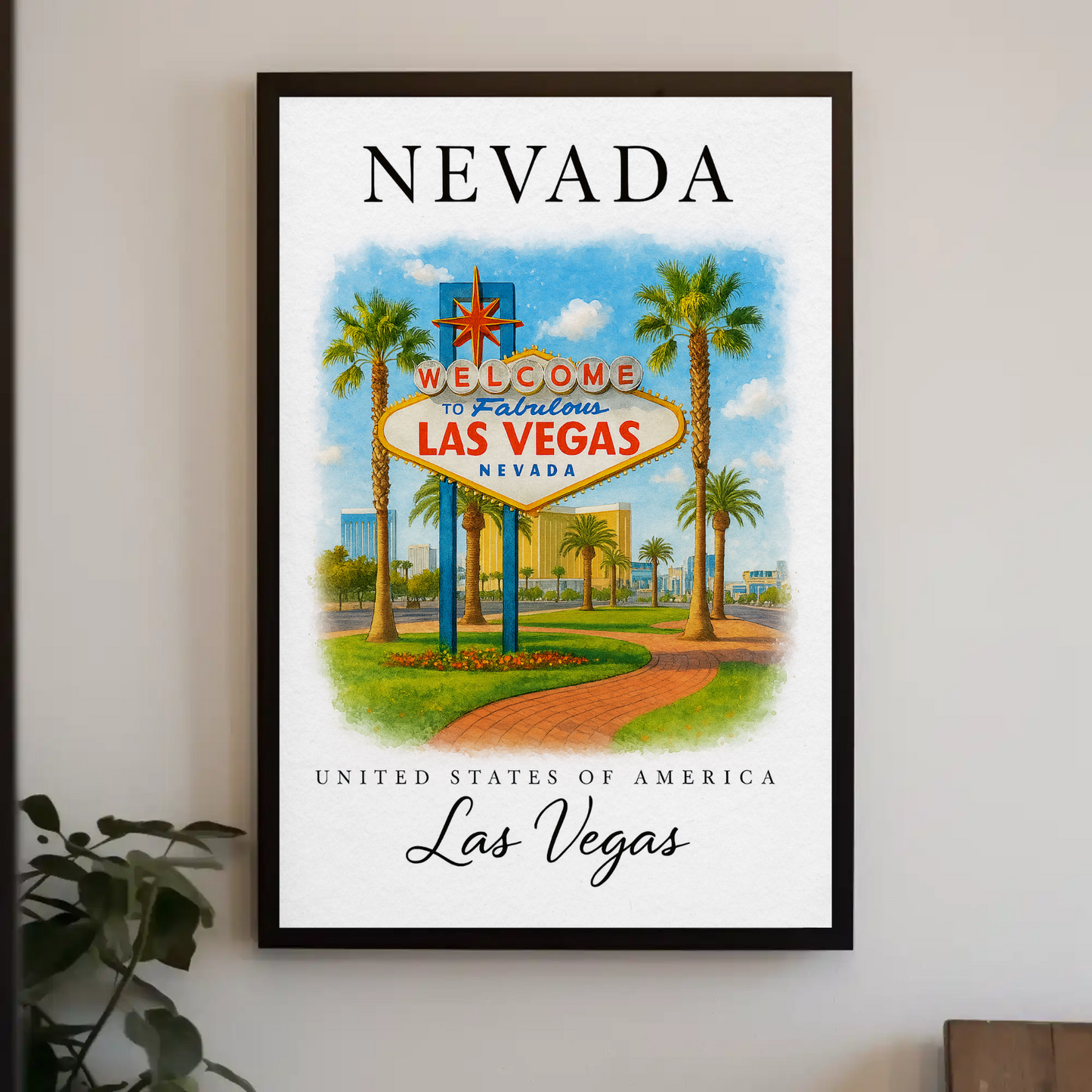 Nevada, Las Vegas Signature Series Vintage Travel Poster