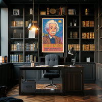Einstein Relativity Vintage Science Curious Poster