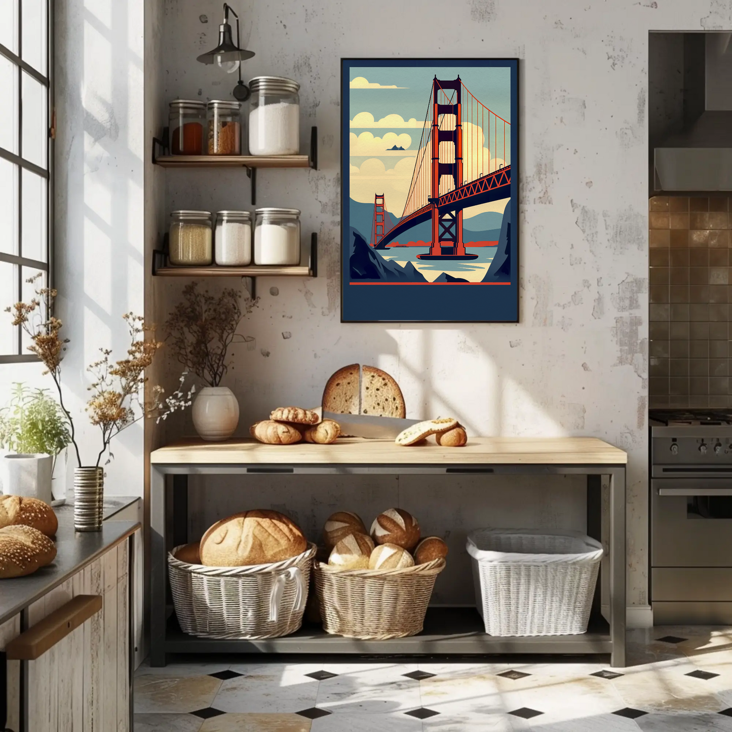 Golden Gate Bridge San Francisco Iconic View Travel Poster