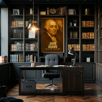 John Adams Poster Vintage Presidential Portrait Print Analog Film Aesthetic Founding Father Wall Art