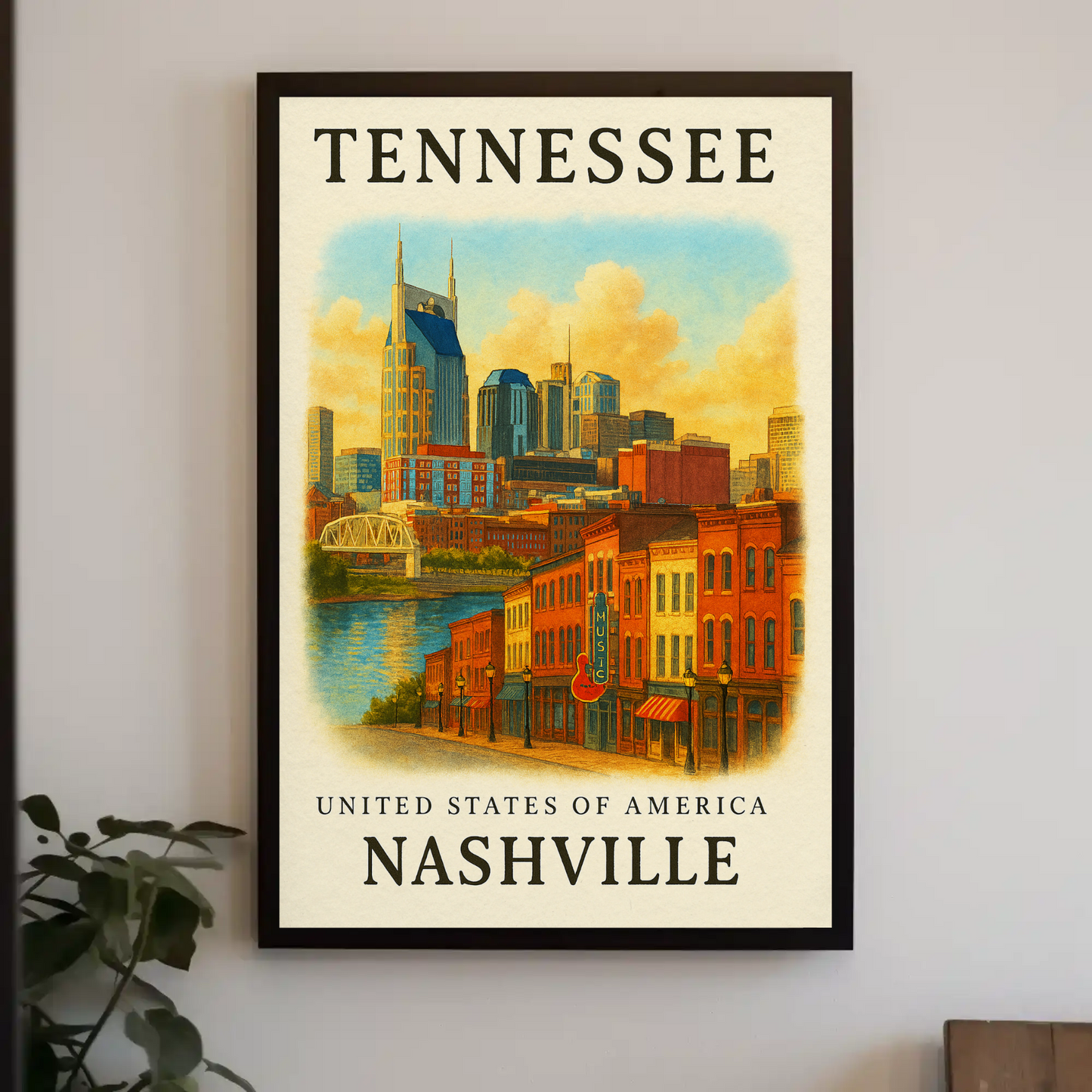 Tennessee, Nashville Signature Series Vintage Travel Poster