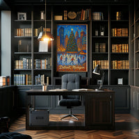 Detroit Winter Wonderland Vintage Collectors Poster