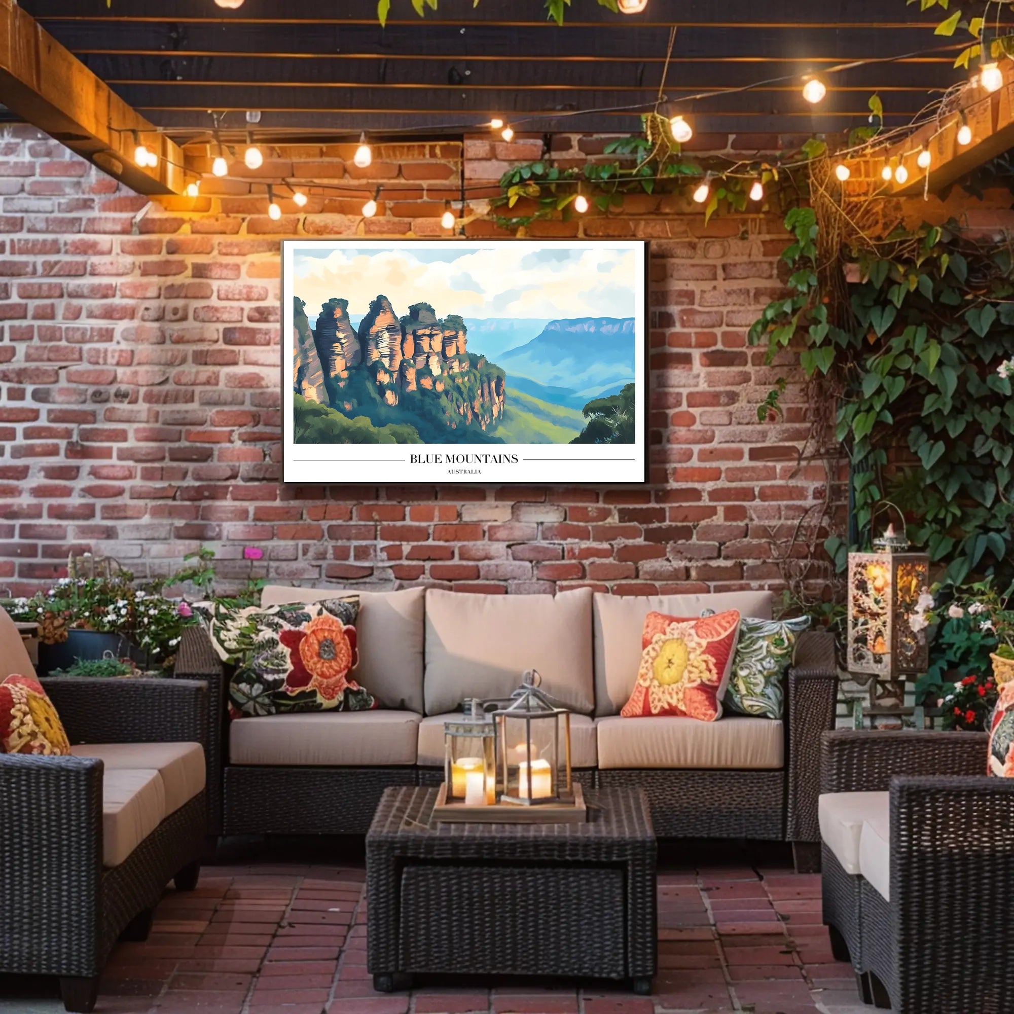 Blue Mountains Scenic Travel Poster