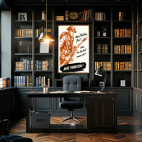 Vintage He’s a Fighting Fool WWII Poster