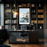 Luxurious Contemporary House Illustration Poster - Urban or Cityscape Poster PosterGoat