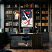 Whimsical Penguin Ski Adventure Travel Poster PosterGoat