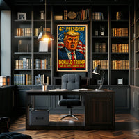 Trump Visionary Leader Stars Surrealism Poster