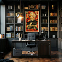 Millard Fillmore 13th President of the United States Layered paper Collage Poster