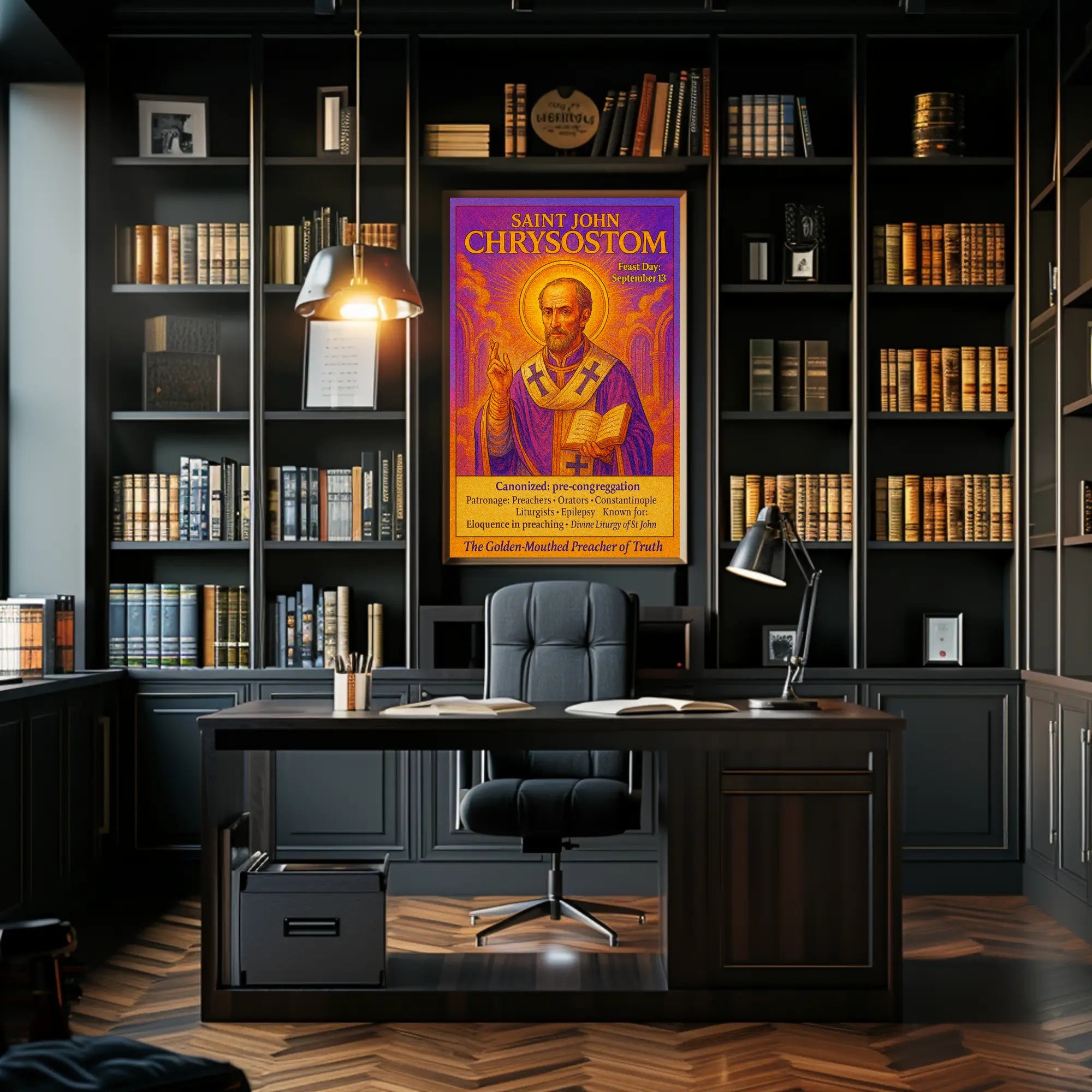 Saint John Chrysostom The Golden-Mouthed Preacher Poster PosterGoat