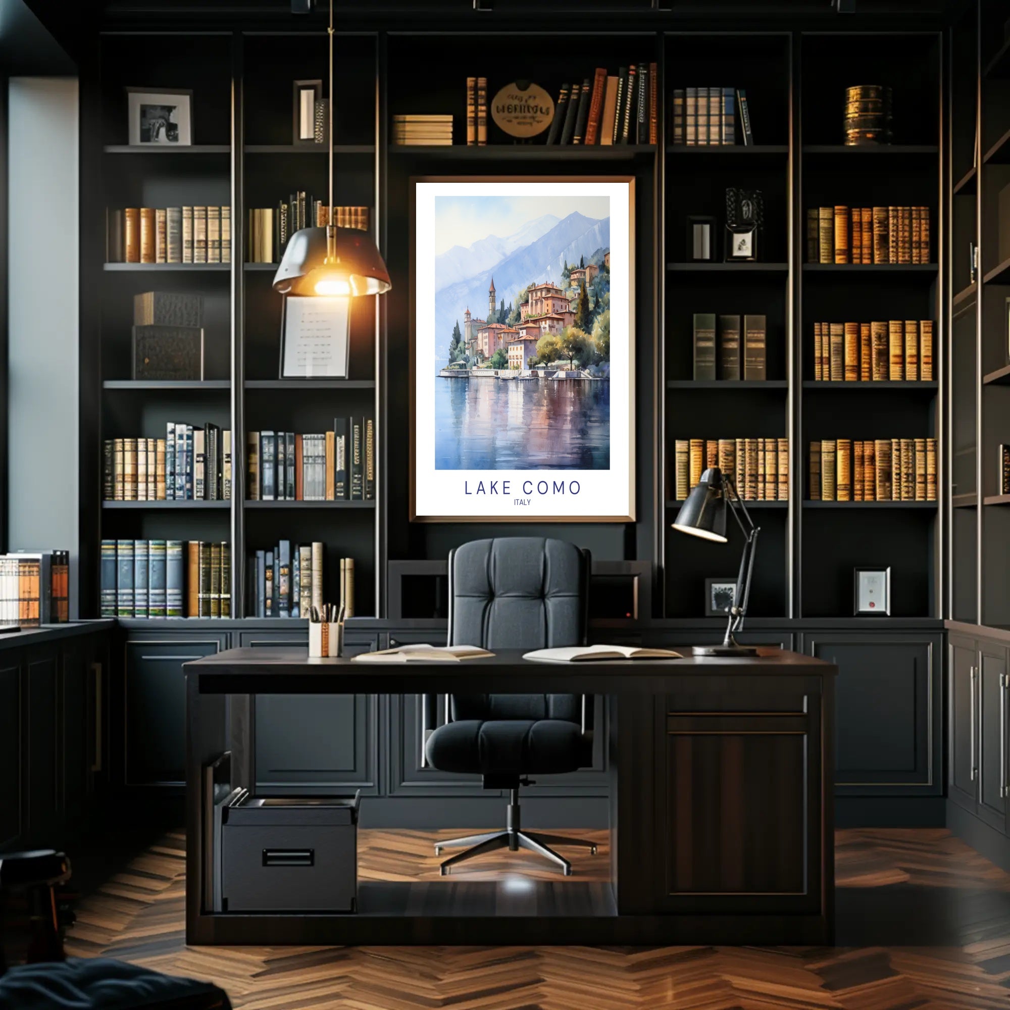 Lake Como Serene Escape Travel Poster PosterGoat