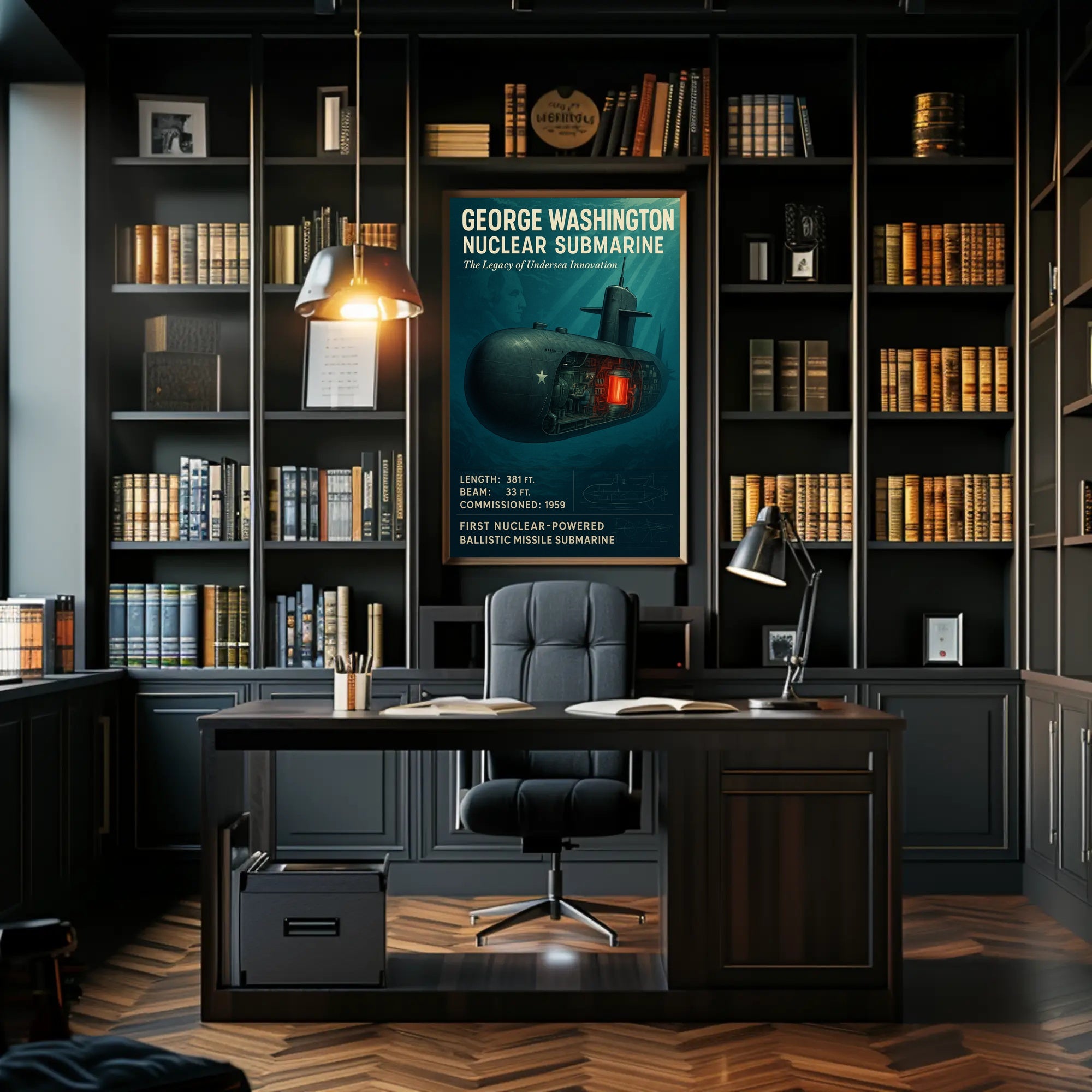 George Washington Nuclear Submarine Poster PosterGoat