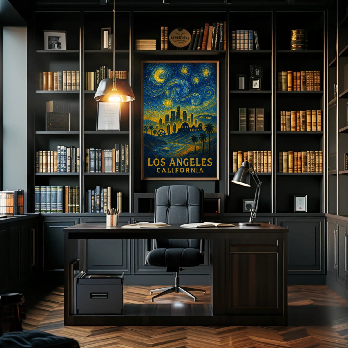 Starry Night Over Los Angeles Poster