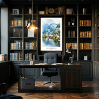 Salzkammergut Lakeside Charm Travel Poster PosterGoat