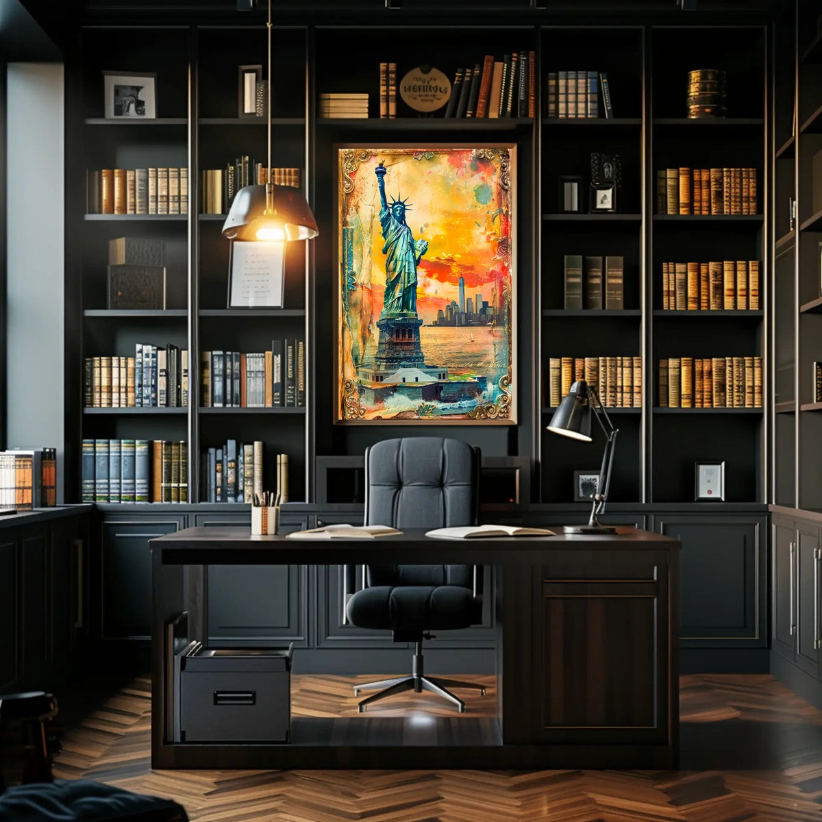 Statue Of Liberty New York City Poster Vintage Wall Art