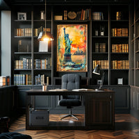 Statue Of Liberty New York City Poster Vintage Wall Art