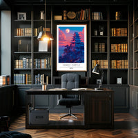 Himeji Castle vibrant sunset travel art Travel Poster