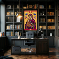 Iconic Representation of Mary and Child Poster