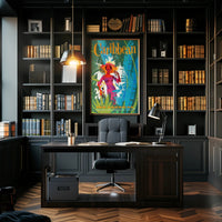 Caribbean Elegance Vintage Travel Poster PosterGoat