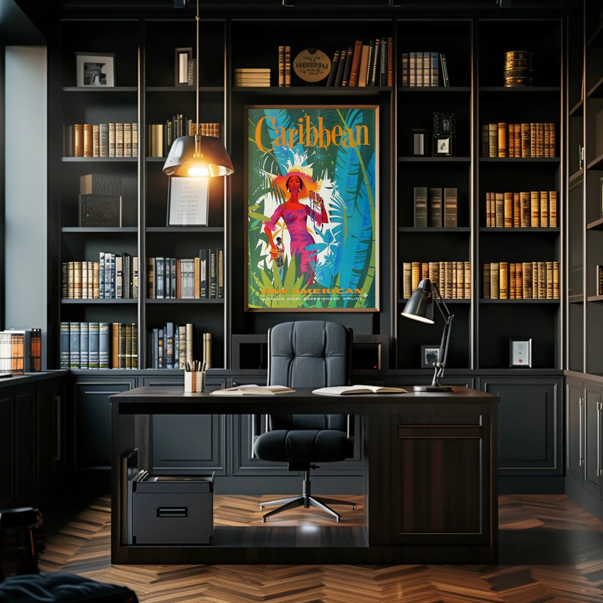 Caribbean Elegance Vintage Travel Poster PosterGoat