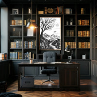 Modern Minimalist "N" Design Art Poster