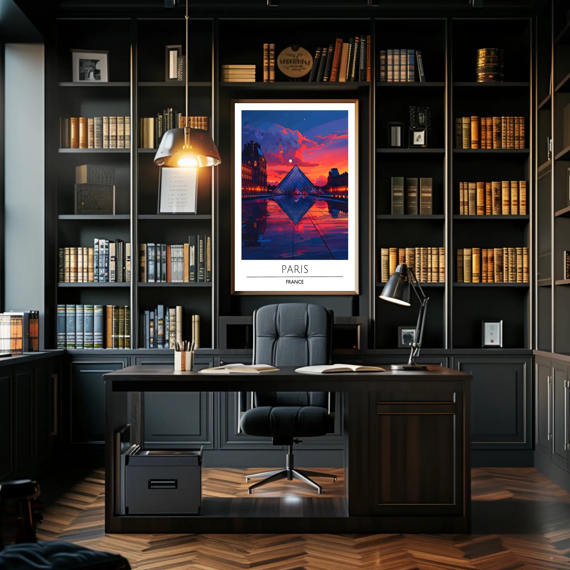 Louvre Pyramid Paris Cityscape Poster