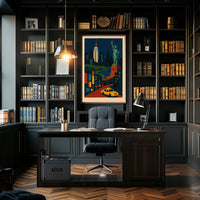 New York City Art Deco Poster Abstract Landmarks Wall Art