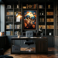 Whimsical Owls Autumn Moonlight Wall Art Poster