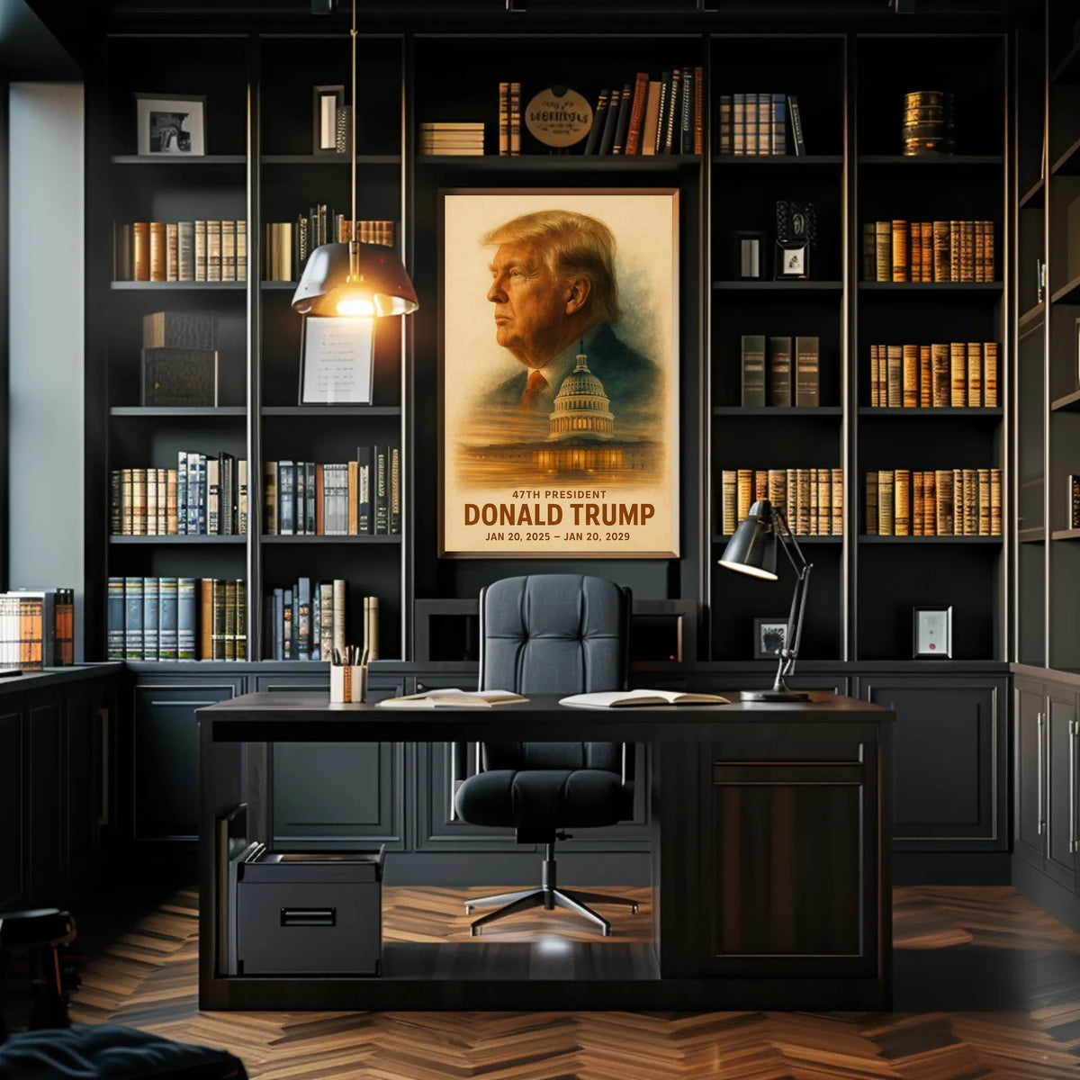 Donald Trump Visionary Leader Reflection Timeless Patriot Digital Art Legacy Poster