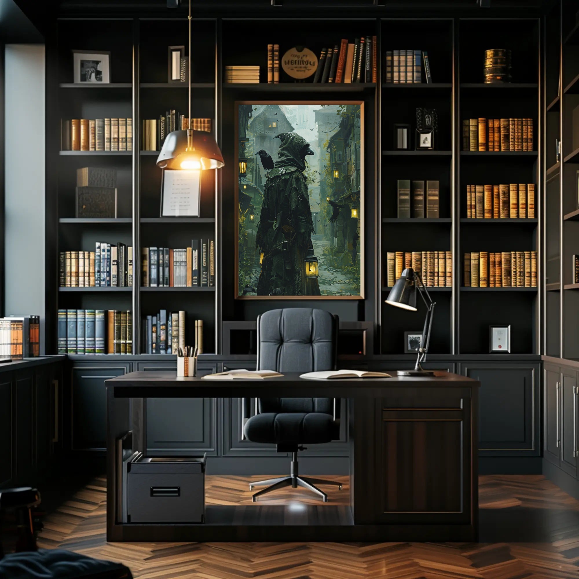 Dark Fantasy Plague Doctor Gothic Mystery Poster PosterGoat