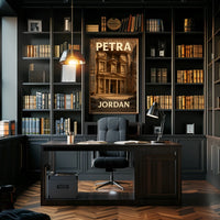 Petra Treasury Cultural Heritage Photorealism Travel Poster