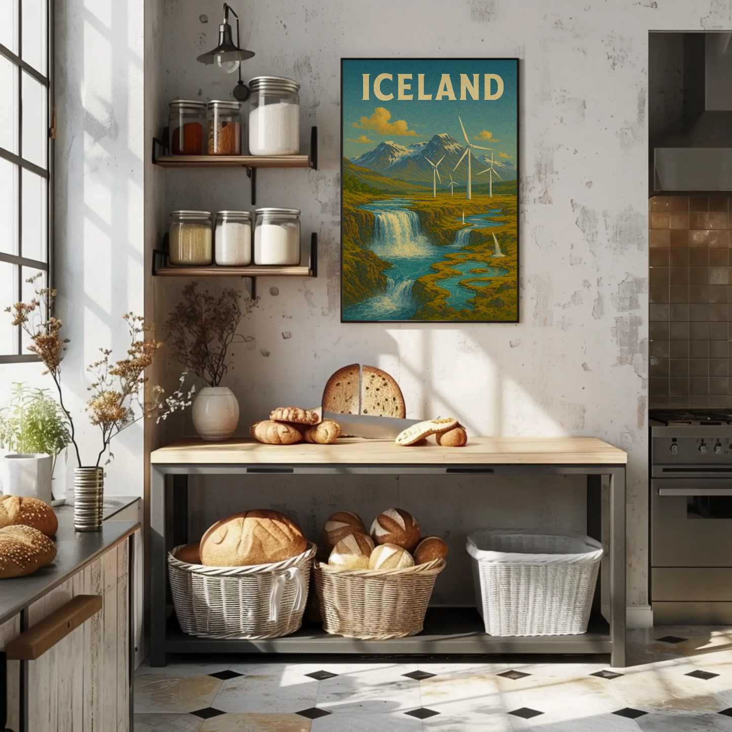 Majestic Icelandic Landscapes and Culture High-End Travel Poster