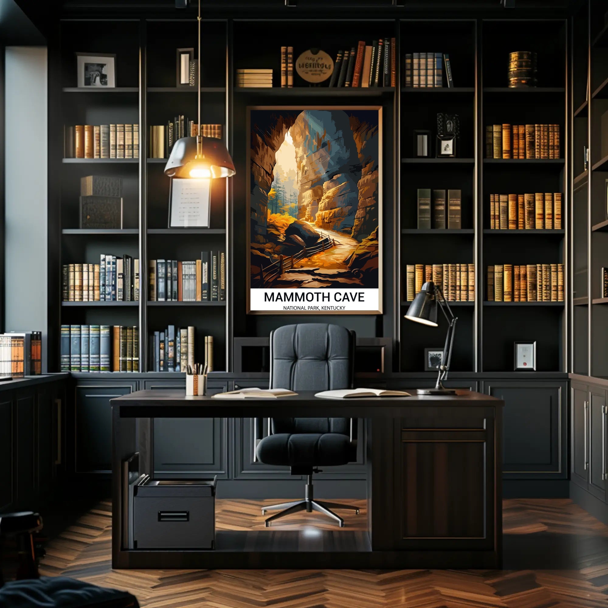 Mammoth Cave Vintage National Park Adventure Poster