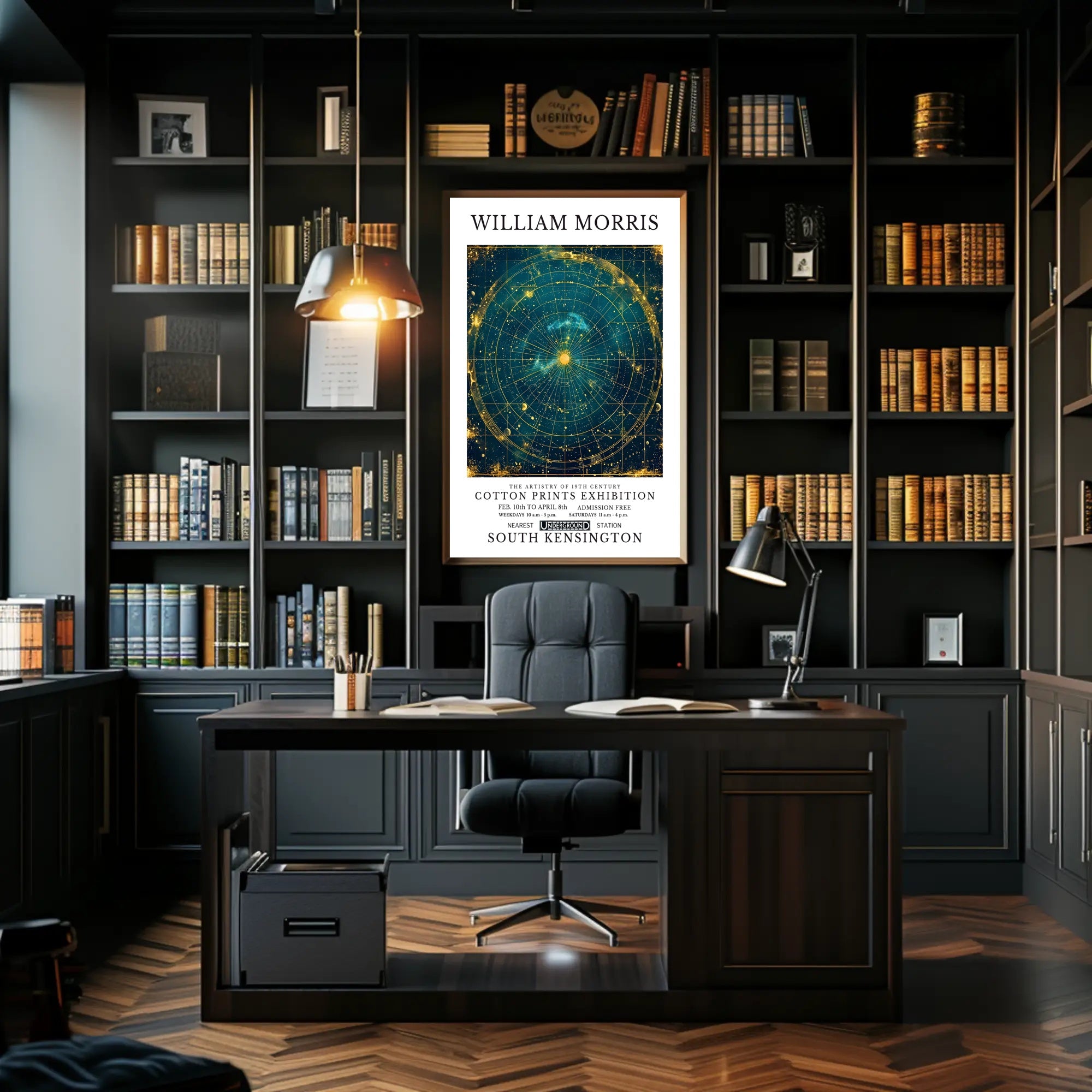 William Morris Cotton Prints Exhibition Poster