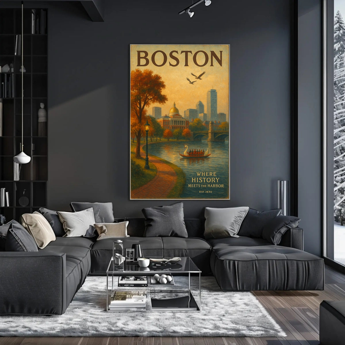 Boston Where History Meets the Harbor Poster