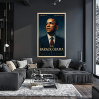 Barack Obama stylized portrait historical presidential poster