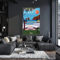 Capri Island Scenic Art Travel Poster PosterGoat