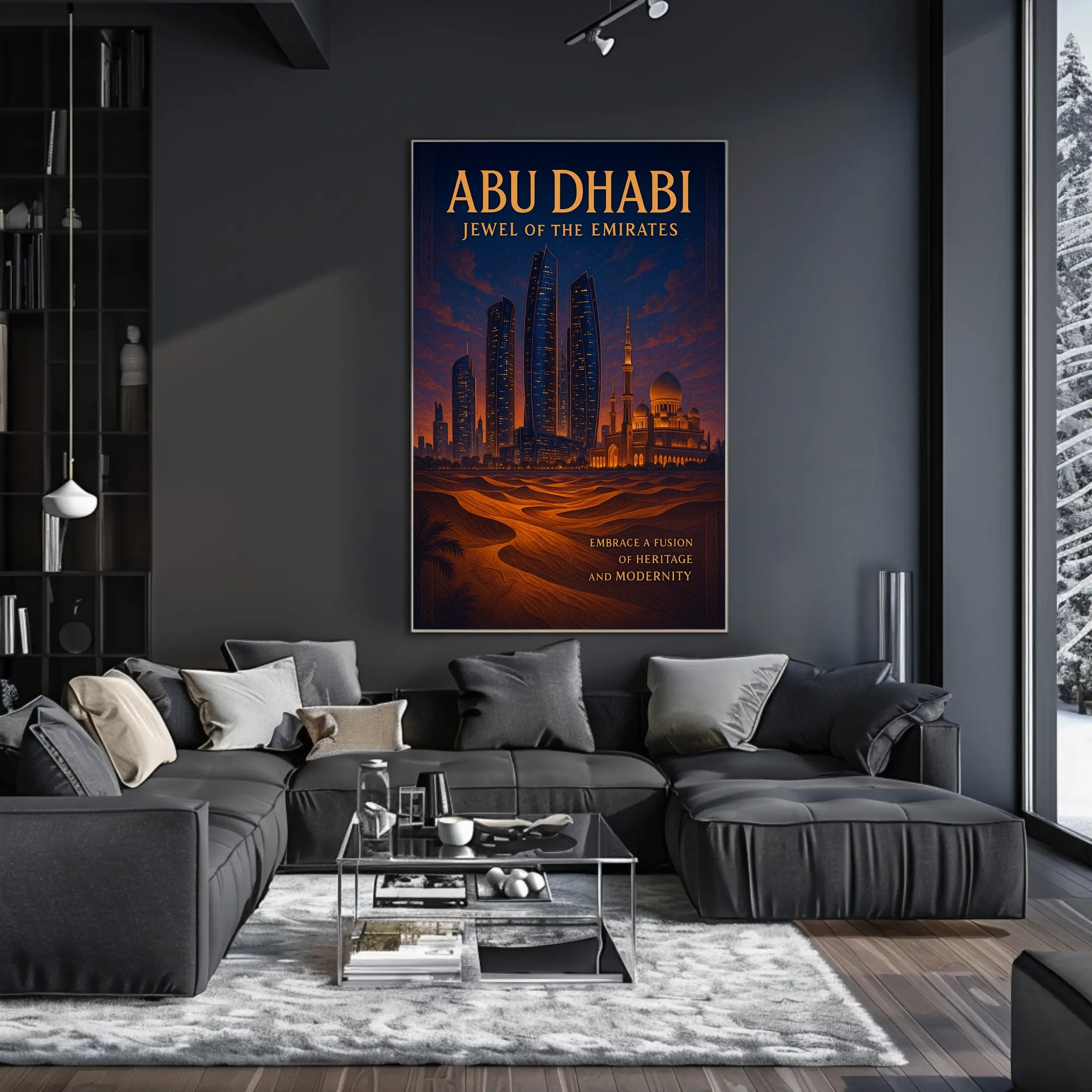 Abu Dhabi Jewel of the Emirates Travel Poster