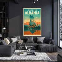 Discover Albania Vintage Travel Poster