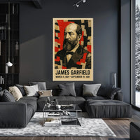 James A. Garfield 20th President of the United States Layered paper Collage Poster