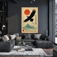 Glacier National Park Artistic National Park Poster