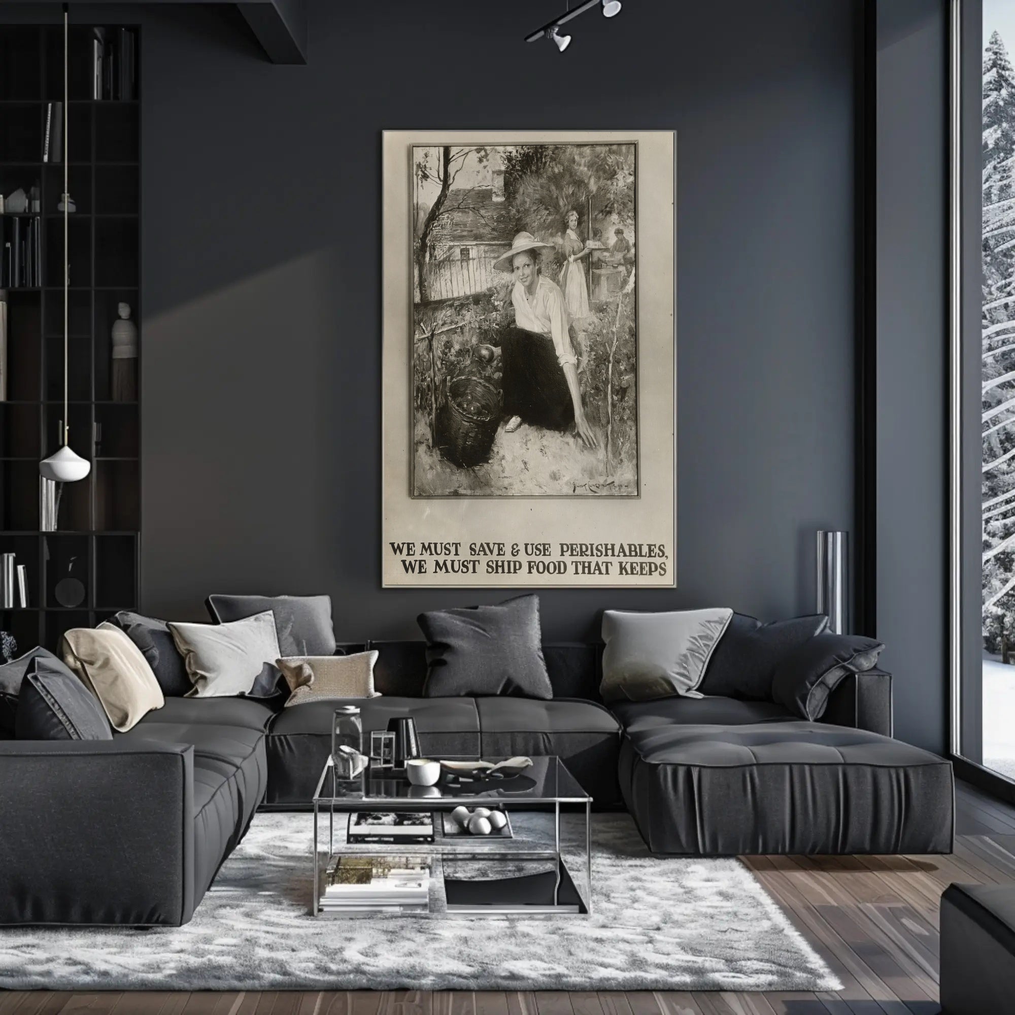 Vintage Wartime Propaganda Poster: Patriotic Resource Management Art PosterGoat