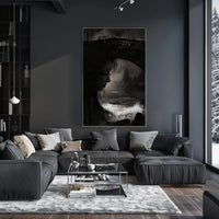 Gothic Dreamscape: Mysterious Woman with Stone Bridge Poster PosterGoat