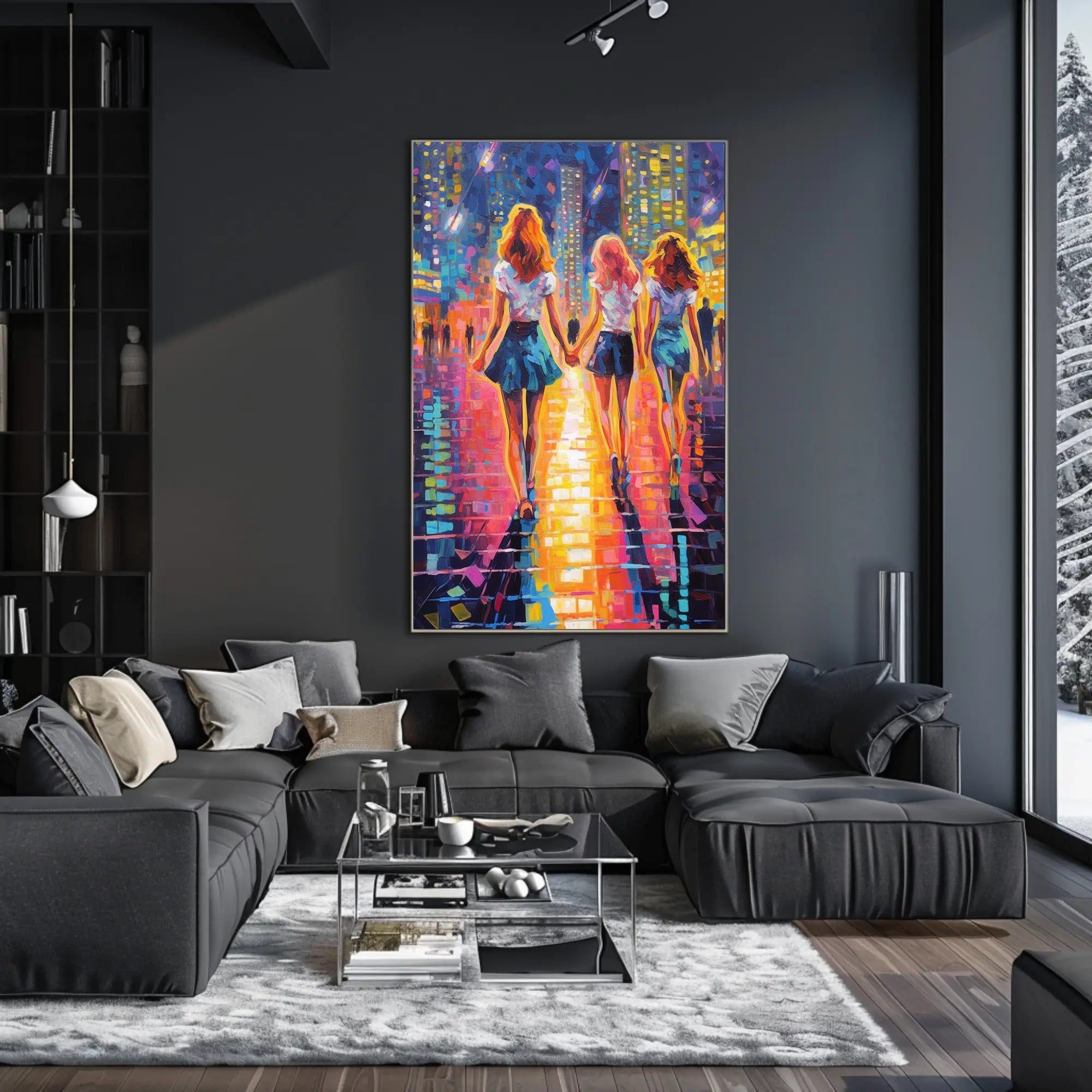 Vibrant City Stroll Poster